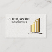 Gouden bedrijfspilaren | Modern Stijlvol Visitekaartje (Voorkant)