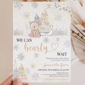 Gouden Beer Baby Shower Kaart