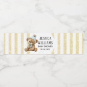 Gouden beer met ballon baby shower fleslabels waterfles etiket (Enkel label)