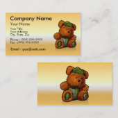 Gouden beer visitekaartje (Voorkant / Achterkant)