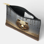 Gouden Beerreliëf Met Metaal Drip Effect 🐻 Etui (Open)