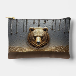 Gouden Beerreliëf Met Metaal Drip Effect 🐻 Etui
