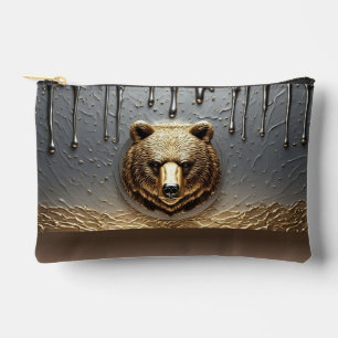 Gouden Beerreliëf Met Metaal Drip Effect 🐻 Etui