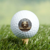 Gouden Beerreliëf Met Metaal Drip Effect 🐻 Golfballen (Insitu Shirt)