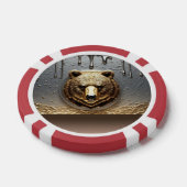 Gouden Beerreliëf Met Metaal Drip Effect 🐻 Poker Chips (Enkel)