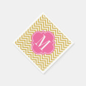 Gouden Beige Chevron Aztec Tribal gepersonaliseerd Servetten (Hoek)