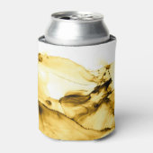 Gouden Beige Inkt: Glitter Alcohol Art Blikjeskoeler (Blikje Voorkant)