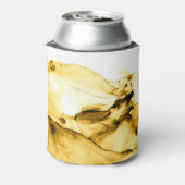 Gouden Beige Inkt: Glitter Alcohol Art Blikjeskoeler (Blikje Achterkant)