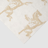  gouden beige meisje paardrijden tissuepapier (Detail)