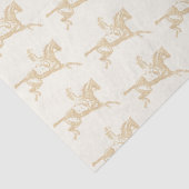  gouden beige meisje paardrijden tissuepapier (Detail)