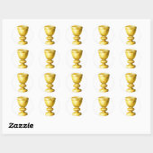 Gouden beker graal of beker ronde sticker (Vel)