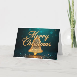 Gouden Bel – Prettige Kerstdagen Bedankkaart