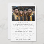 Gouden belettering Afstuderen Foto Afstuderen Aankondiging (Achterkant)