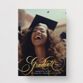 Gouden belettering Afstuderen Foto Afstuderen PART Folie Uitnodiging