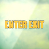 Gouden belettering Enter Exit Shop Zakelijke deur Raamsticker (Vel 3)