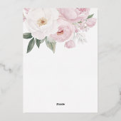 Gouden belettering Floral Botanical Birthday Folie Uitnodiging (Achterkant)