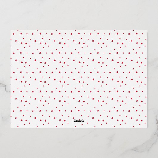 Gouden belettering | Foto Gelukkigste Kerstmis Folie Feestdagenkaart (Achterkant)