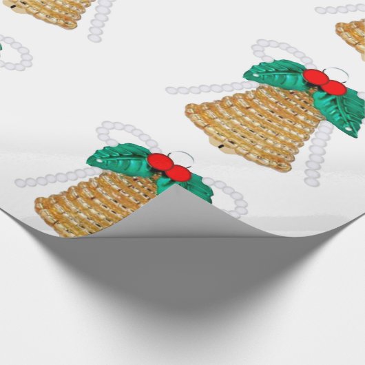 Gouden bellen en Holly Wrapping Papier (Hoek)