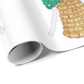 Gouden bellen en Holly Wrapping Papier (Rol Hoek)