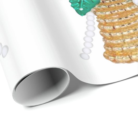 Gouden bellen en Holly Wrapping Papier (Rol Hoek)