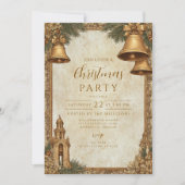 Gouden Bellen Kerstfeest Kaart (Voorkant)