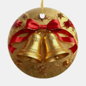 Gouden Bellen Vakantie Ornament (Achterkant)