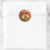 Gouden Bellen Vakantie Sticker (Tas)