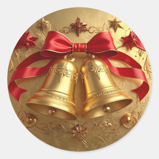 Gouden Bellen Vakantie Sticker (Voorkant)