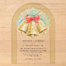 Gouden belletjes boog waterverf boog Kerstmis Brui
