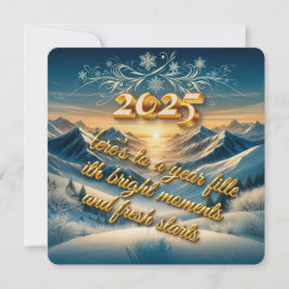 Gouden belofte 2025 feestdagenkaart