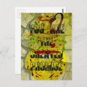 Gouden belofte: het gouden script van het lot briefkaart (Voorkant / Achterkant)