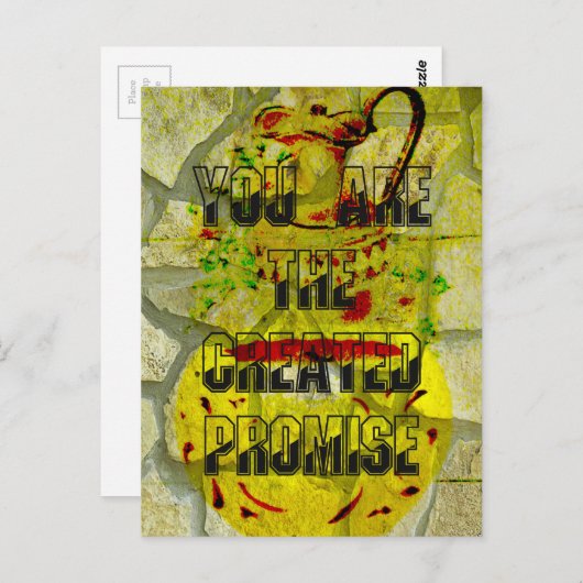 Gouden belofte: het gouden script van het lot briefkaart (Voorkant / Achterkant)