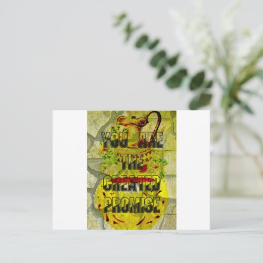 Gouden belofte: het gouden script van het lot briefkaart (Staand voorkant)