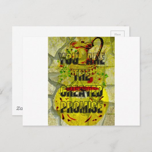 Gouden belofte: het gouden script van het lot briefkaart (Voorkant / Achterkant)