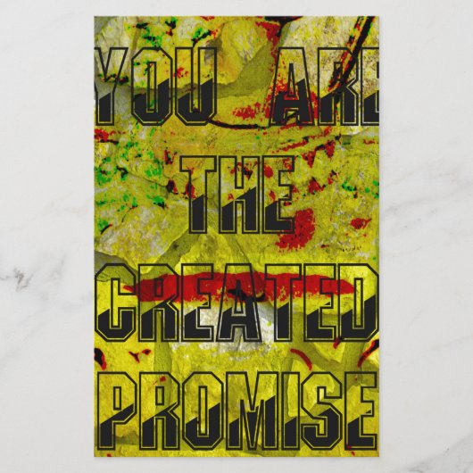 Gouden belofte: het gouden script van het lot briefpapier (Voorkant)