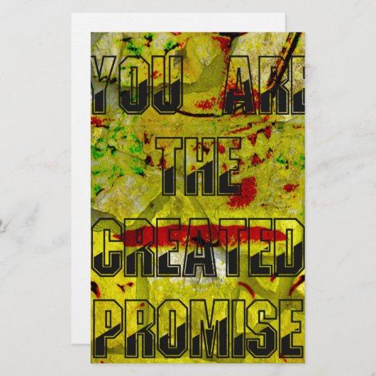 Gouden belofte: het gouden script van het lot briefpapier (Voorkant / Achterkant)