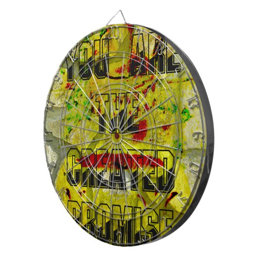 Gouden belofte: het gouden script van het lot dartbord (Voorkant Rechts)