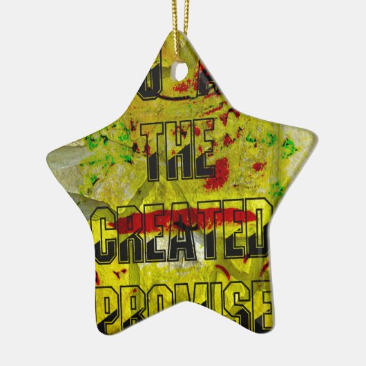 Gouden belofte: het gouden script van het lot keramisch ornament (Links)