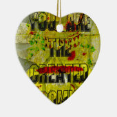 Gouden belofte: het gouden script van het lot keramisch ornament (Rechts)