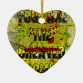 Gouden belofte: het gouden script van het lot keramisch ornament (Voorkant)