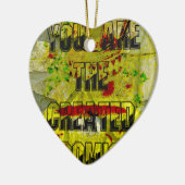 Gouden belofte: het gouden script van het lot keramisch ornament (Links)