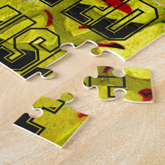 Gouden belofte: het gouden script van het lot legpuzzel (Zijkant)