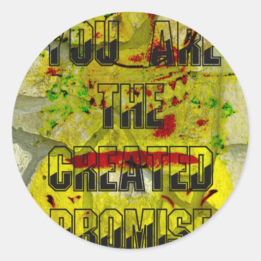 Gouden belofte: het gouden script van het lot ronde sticker (Voorkant)