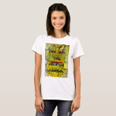 Gouden belofte: het gouden script van het lot t-shirt (Voorkant volledig)