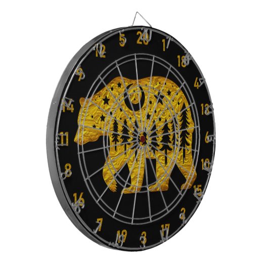 Gouden Beren Dart Board: Game-Changer Dartbord (Voorkant Links)