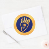 Gouden Beren klauwen Ronde Sticker (Envelop)