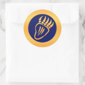 Gouden Beren klauwen Ronde Sticker (Tas)