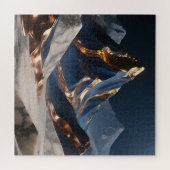 Gouden Berg Marmer Landschap Legpuzzel (Horizontaal)