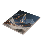 Gouden Berg Marmer Landschap Tegeltje (Zijkant)