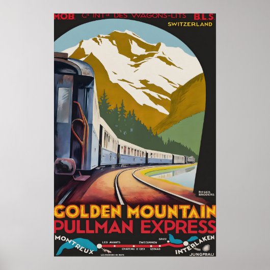 Gouden Berg Pullman Express Posterprint Poster (Voorkant)